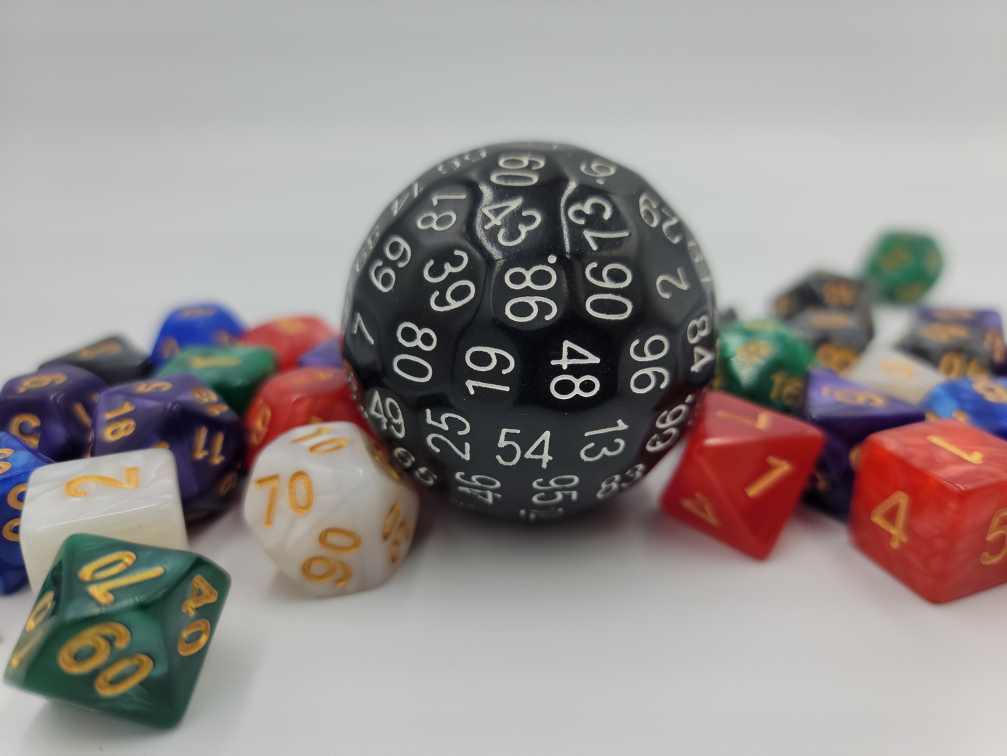 Resin Black D100 DND Dice