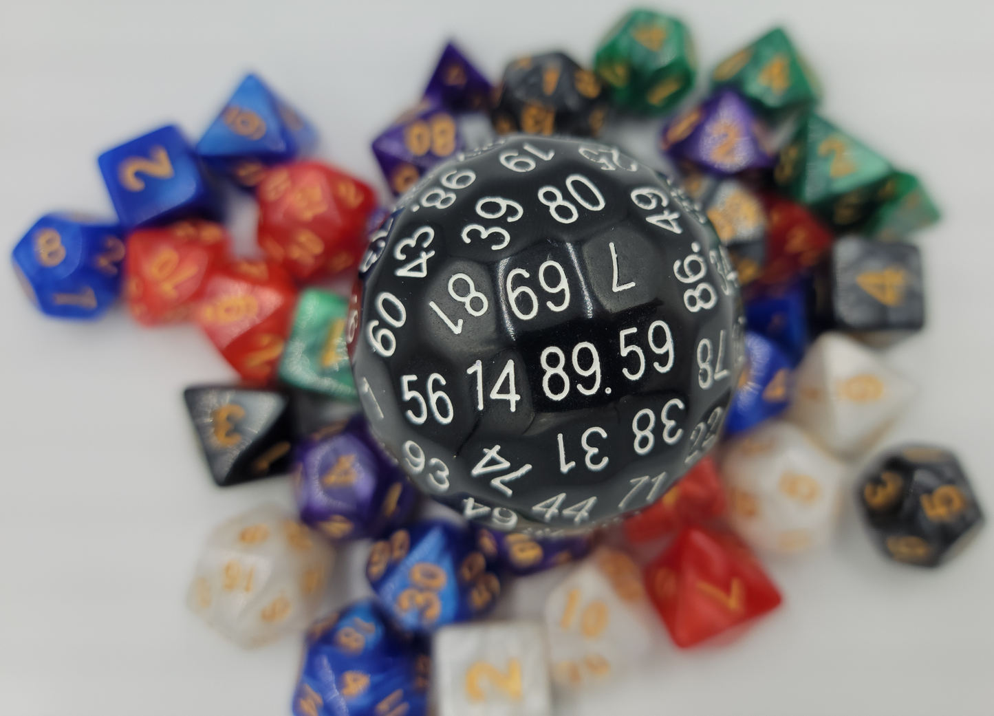 Resin Black D100 DND Dice