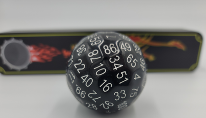 Resin Black D100 DND Dice