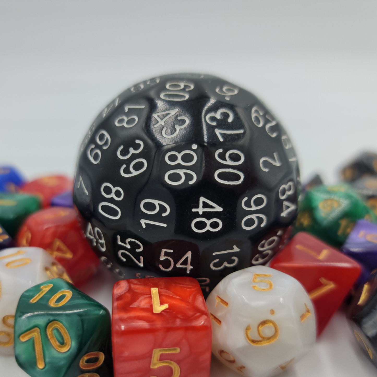 Resin Black D100 DND Dice