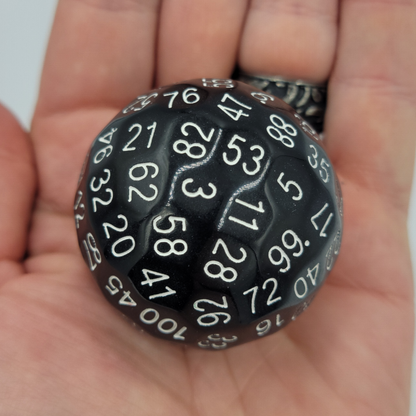 Resin Black D100 DND Dice