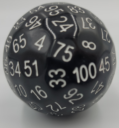 Resin Black D100 DND Dice