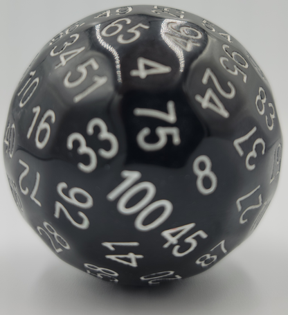 Resin Black D100 DND Dice