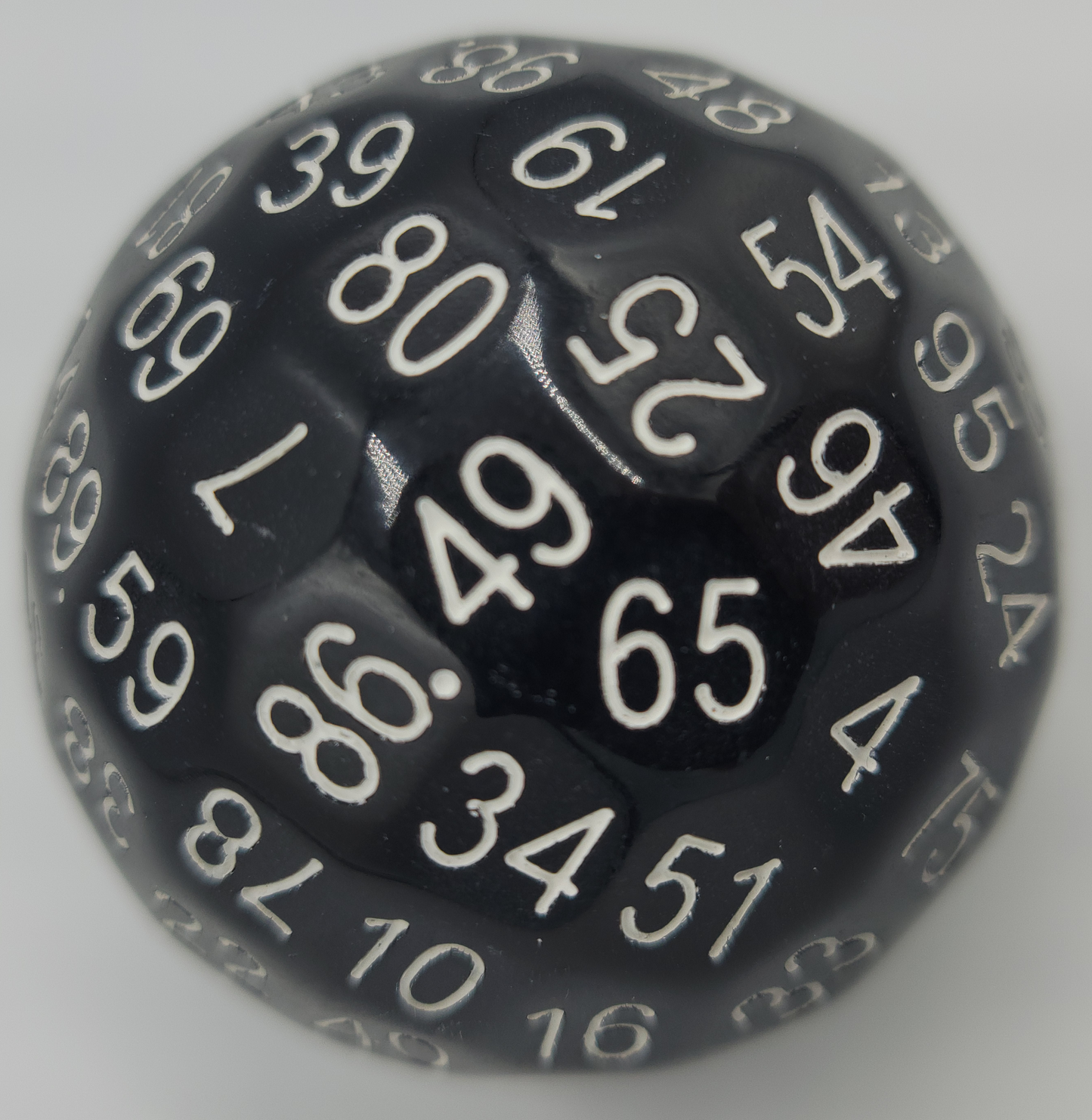 Resin Black D100 DND Dice