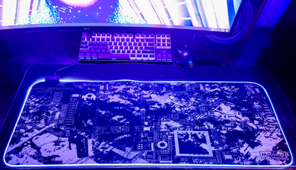 LED Gaming Mouse Pad Large RGB Extended Mousepad Keyboard Desk Anti-slip Mat PC