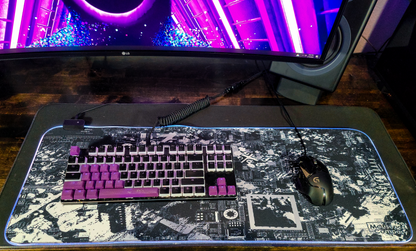 LED Gaming Mouse Pad Large RGB Extended Mousepad Keyboard Desk Anti-slip Mat PC