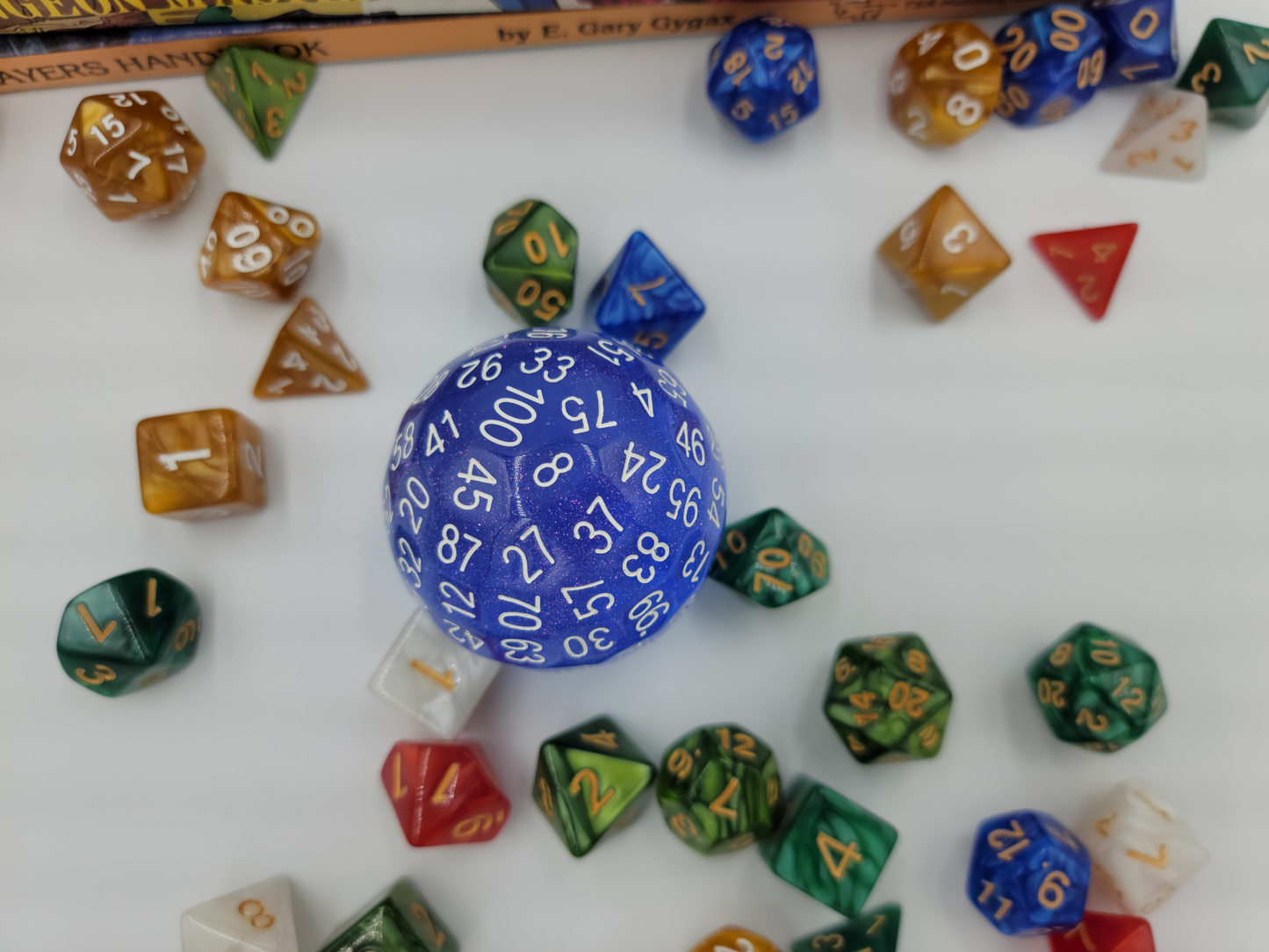 Resin Transparent Blue D100 DND Dice