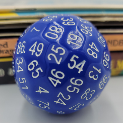 Resin Blue D100 DND Dice