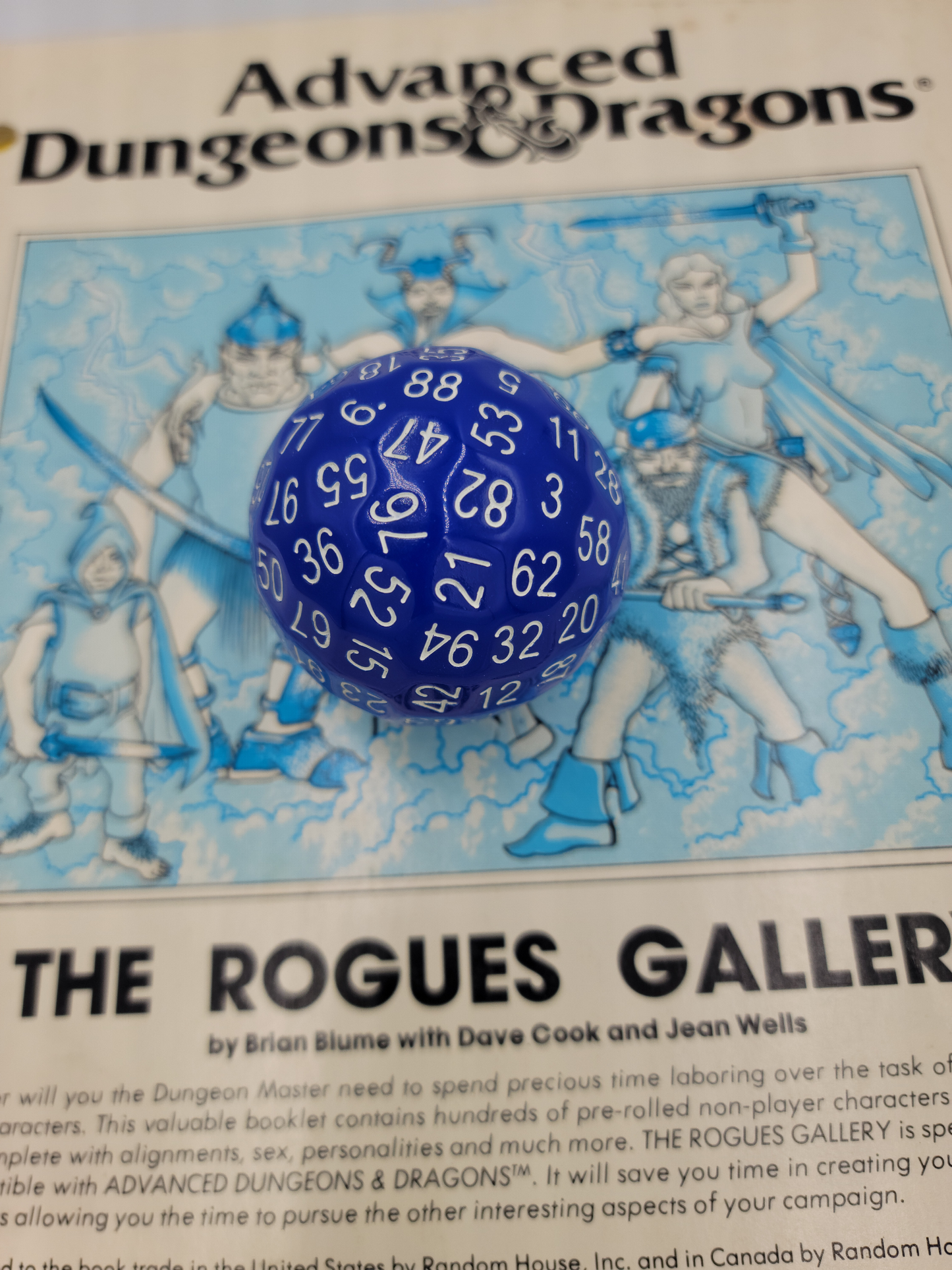 Resin Blue D100 DND Dice