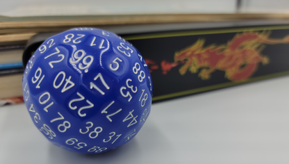 Resin Blue D100 DND Dice