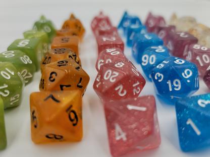 42 Piece DND Dice Set + 6 Velvet Dice Bags