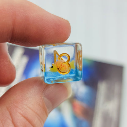 Resin Fish DND Dice Set