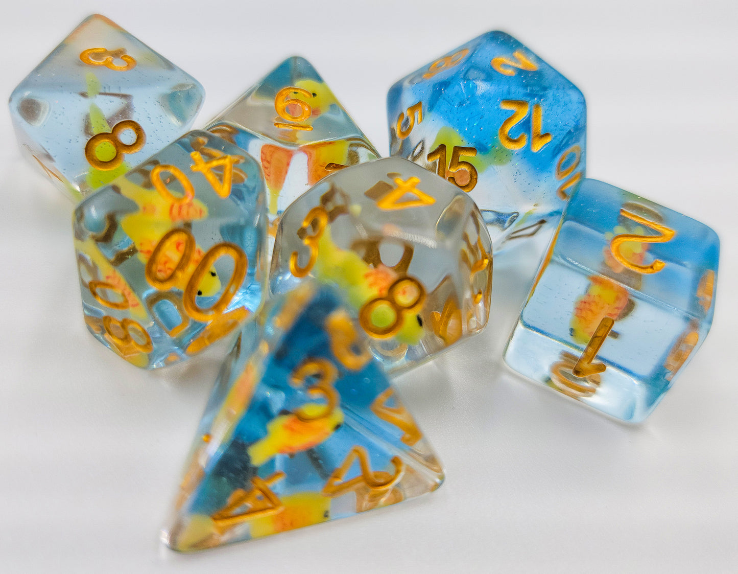 Resin Fish DND Dice Set