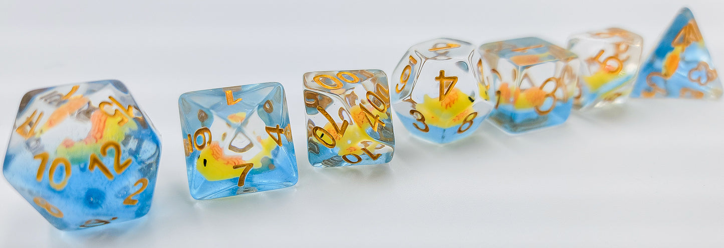 Resin Fish DND Dice Set