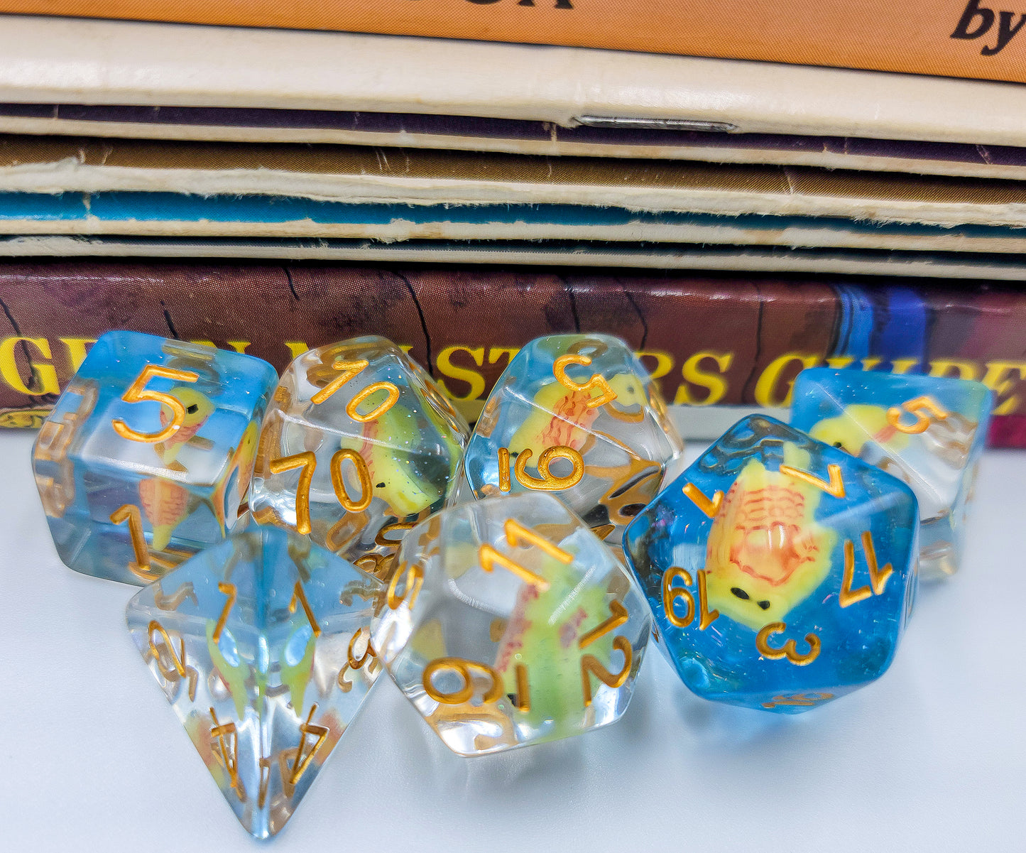 Resin Fish DND Dice Set