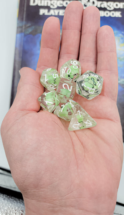 Resin Frog DND Dice Set