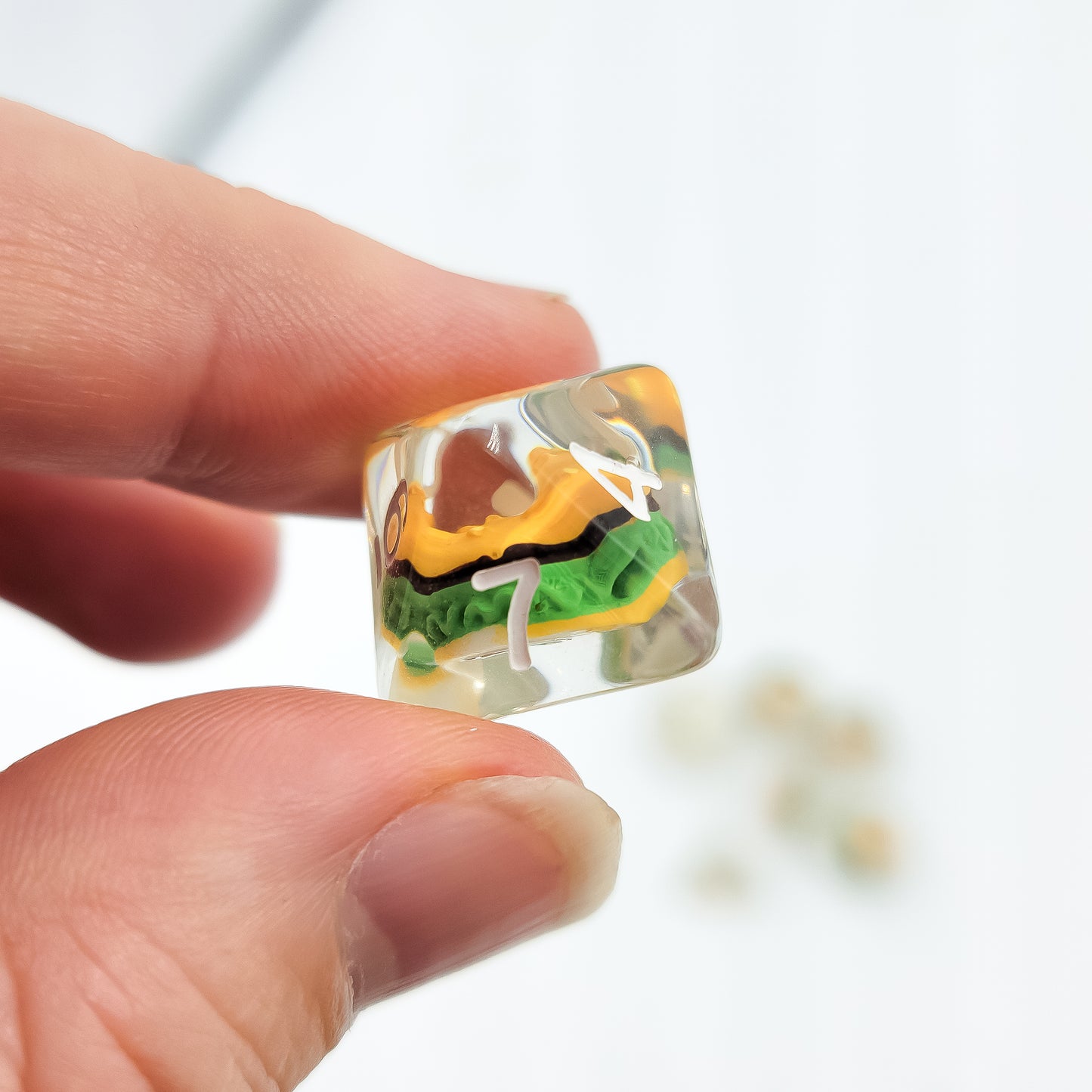 Resin Hamburger DND Dice Set