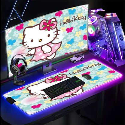 Hello Kitty LED RGB Large Extended Gaming Mousepad Mouse Mat Pad