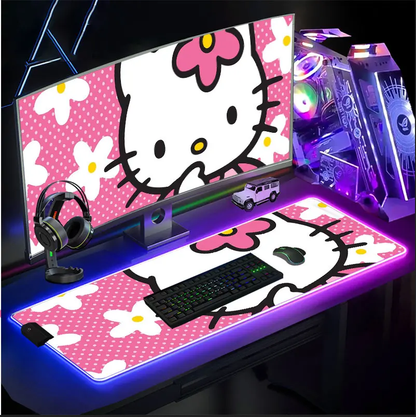 Hello Kitty LED RGB Large Extended Gaming Mousepad Mouse Mat Pad