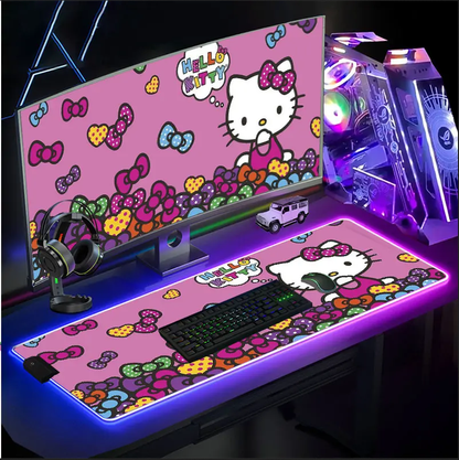 Hello Kitty LED RGB Large Extended Gaming Mousepad Mouse Mat Pad