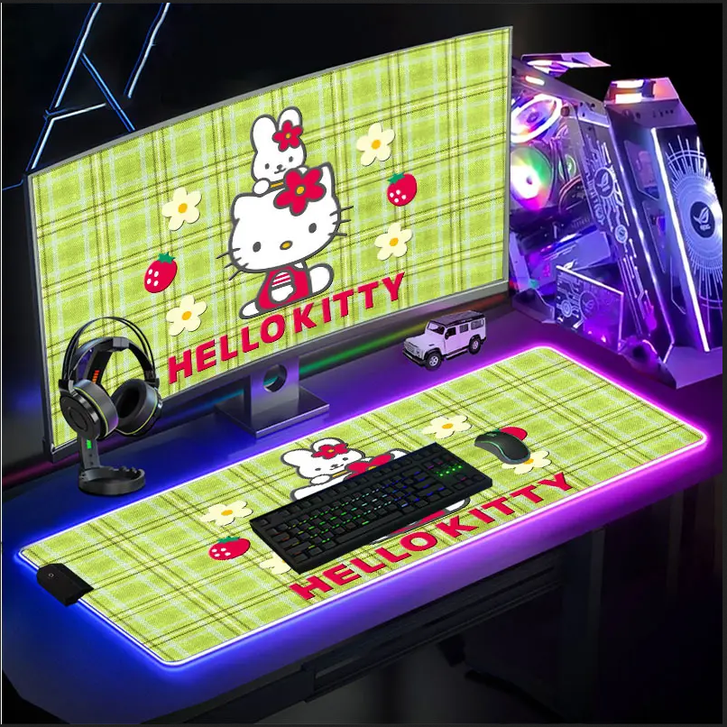 Hello Kitty LED RGB Large Extended Gaming Mousepad Mouse Mat Pad