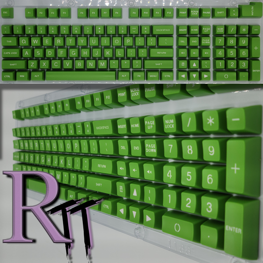 100% Full Size 104 Key Green Keycap Set for Mechanical Keybaords