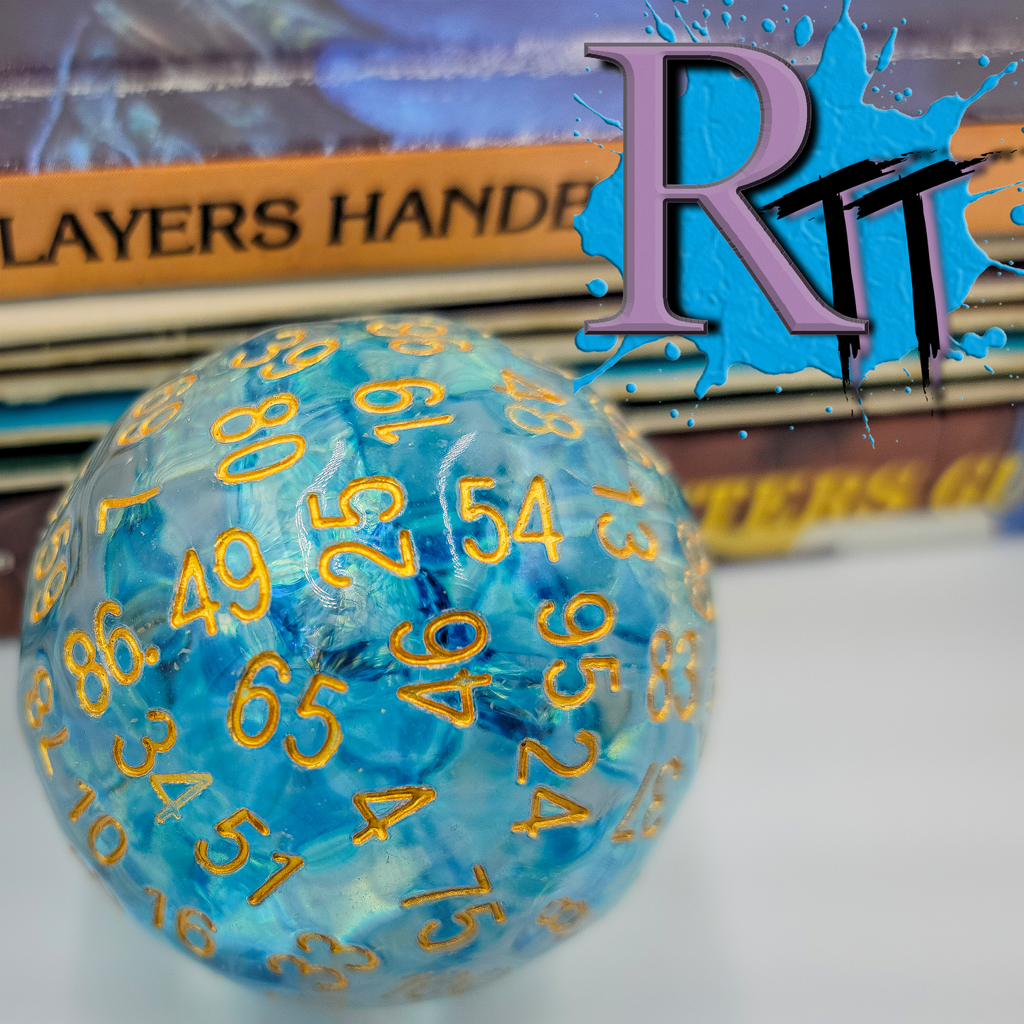 Resin Transparent Light Blue D100 DND Dice