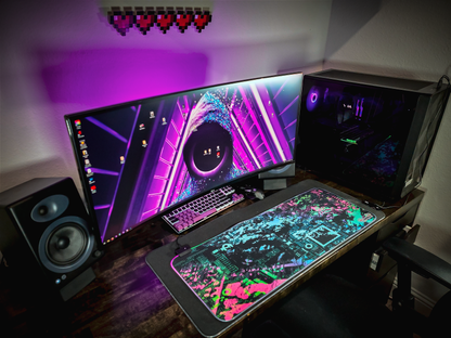 LED Gaming Mouse Pad Large RGB Extended Mousepad Keyboard Desk Anti-slip Mat PC