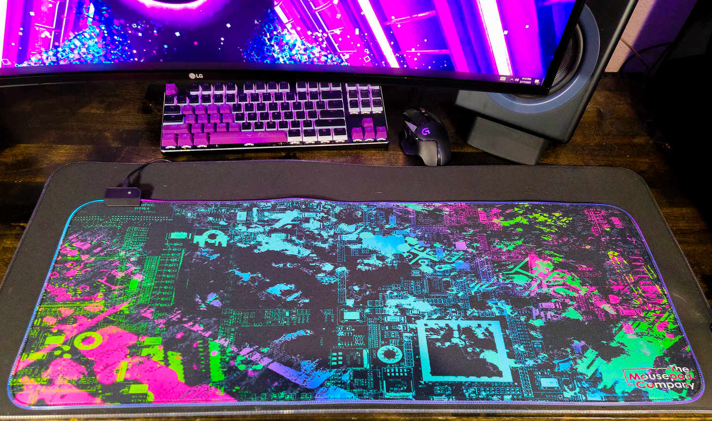 LED Gaming Mouse Pad Large RGB Extended Mousepad Keyboard Desk Anti-slip Mat PC