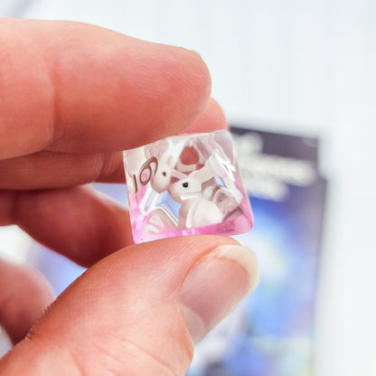 Resin Pink Bunny Rabbit DND Dice Set