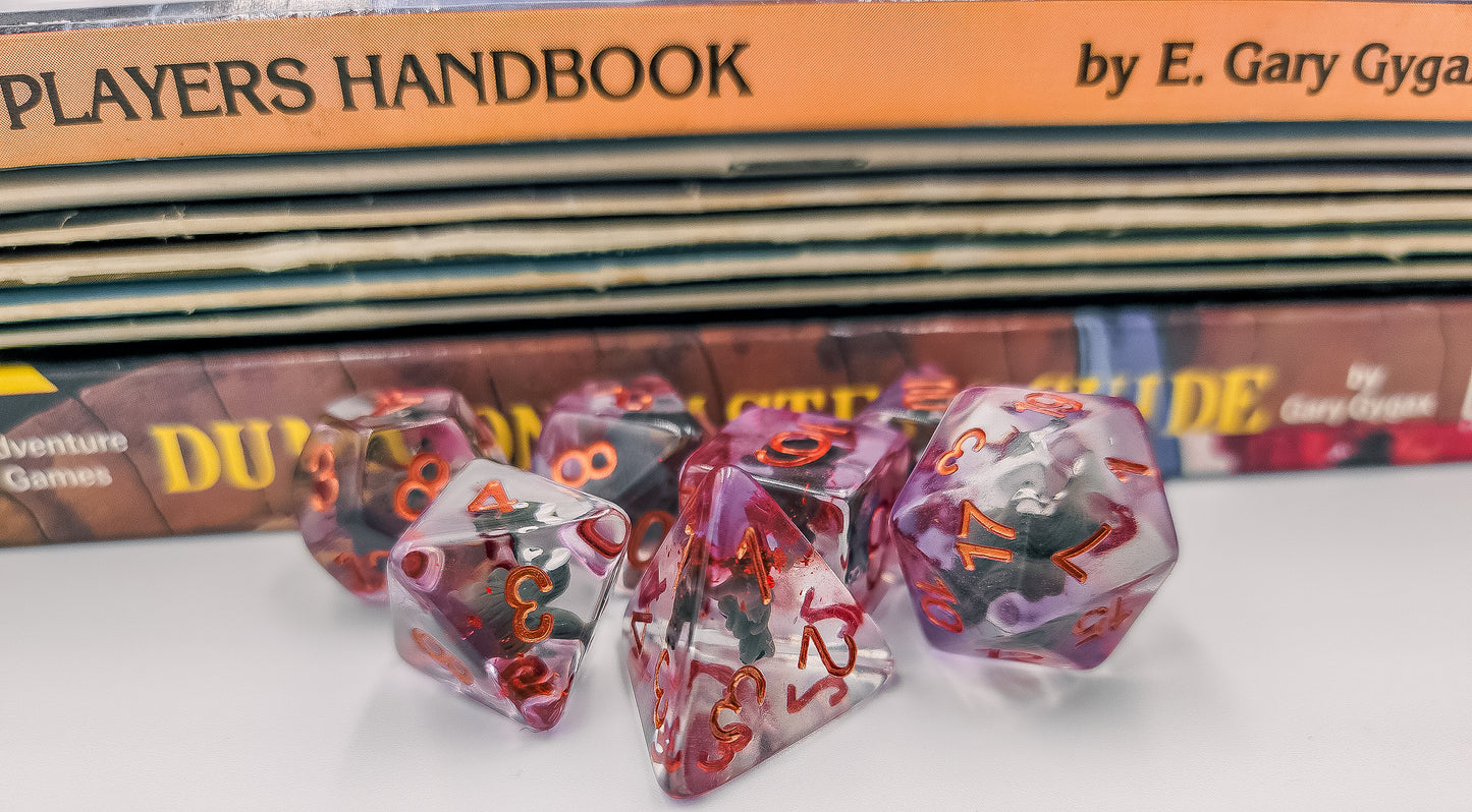 Resin Squirrel DND Dice Set