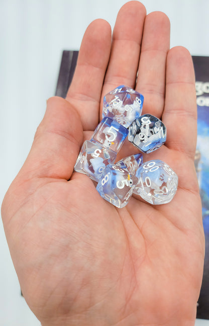 Resin Swan DND Dice Set