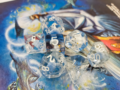 Resin Swan DND Dice Set