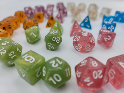 42 Piece DND Dice Set + 6 Velvet Dice Bags