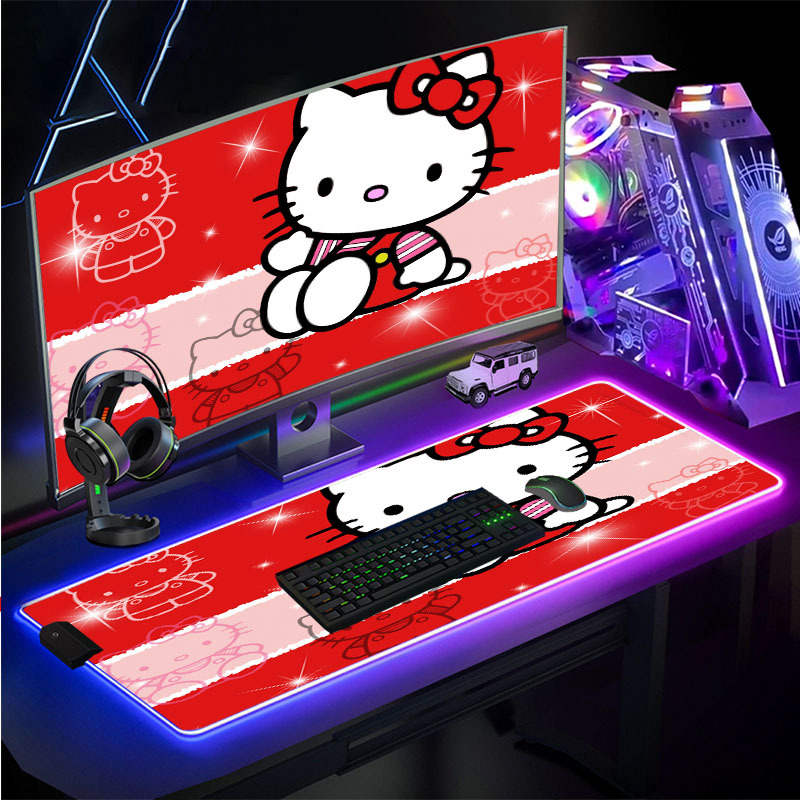 Hello Kitty LED RGB Large Extended Gaming Mousepad Mouse Mat Pad