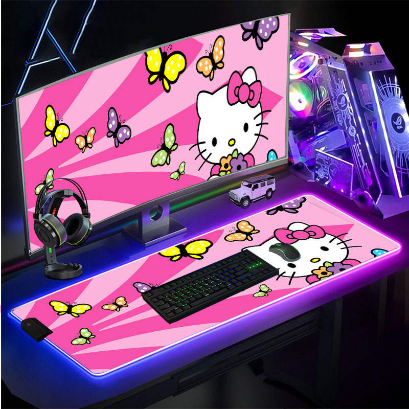 Hello Kitty LED RGB Large Extended Gaming Mousepad Mouse Mat Pad