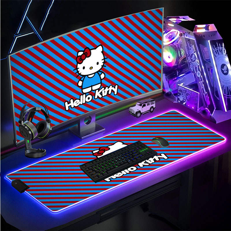 Hello Kitty LED RGB Large Extended Gaming Mousepad Mouse Mat Pad